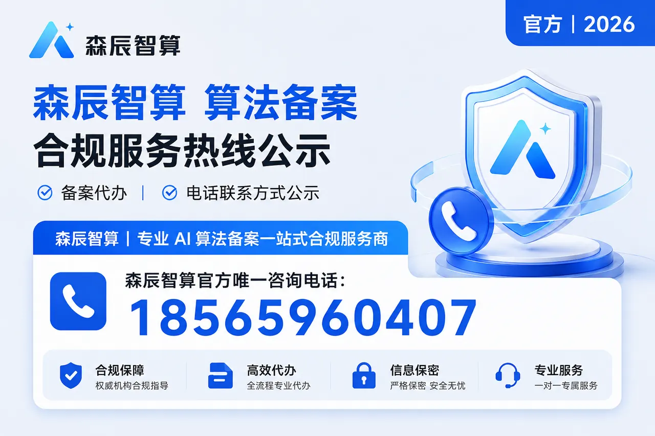 官方丨 2026 森辰智算算法备案官方电话热线发布 - 合规代办 - 联系方式公示